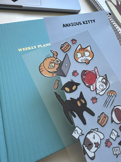 Anxious Kitty Sticker Sheet