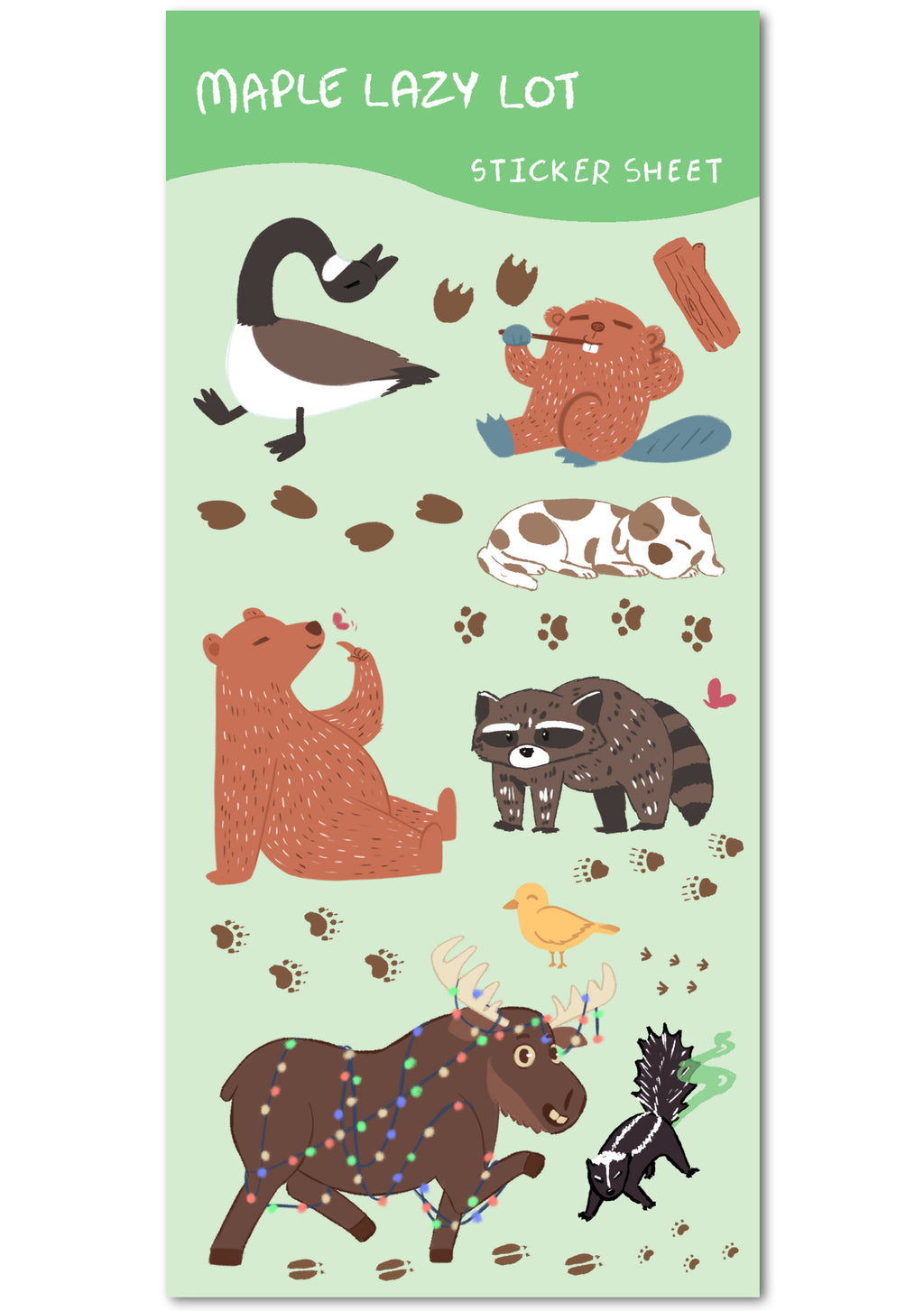 Maple Lazy Lot Sticker Sheet