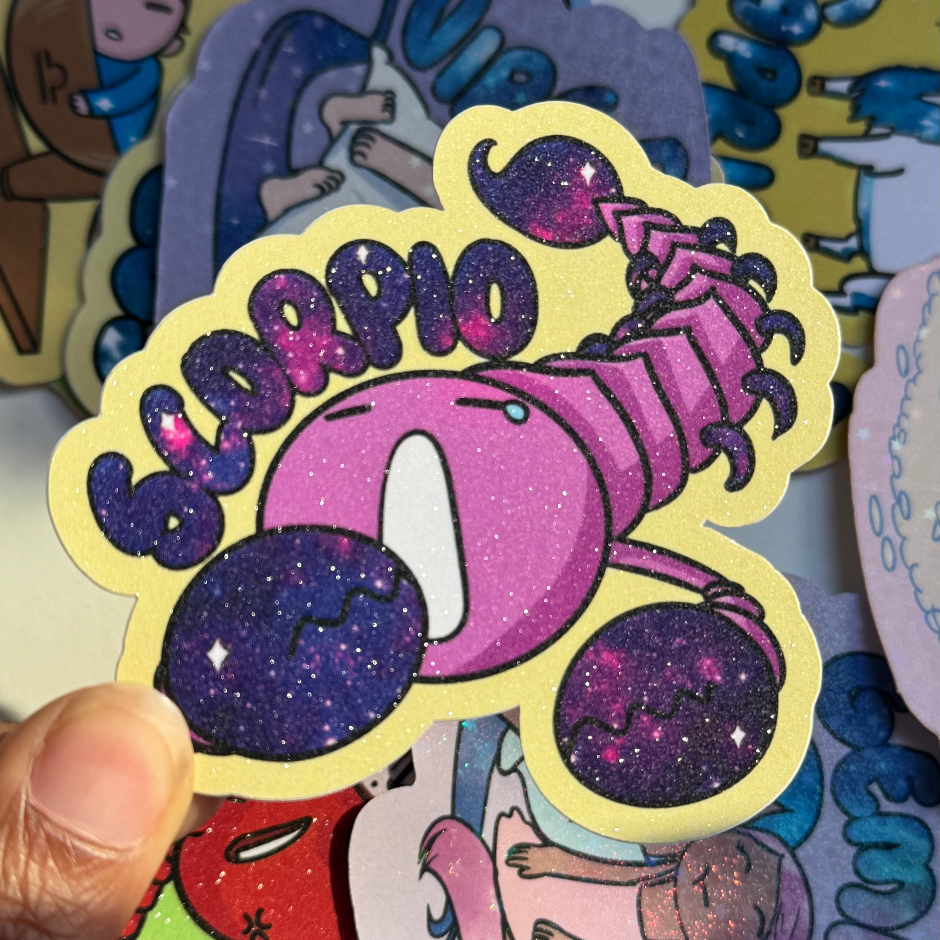 Scorpio Holographic Sticker | Cute Zodiac Sticker | Water-Resistant 3x3" Vinyl