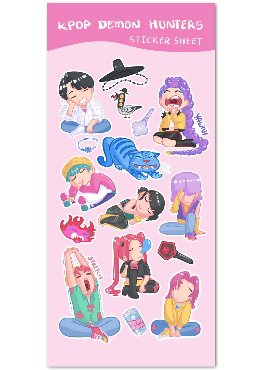 K-Pop Demon Hunters Sticker Sheet
