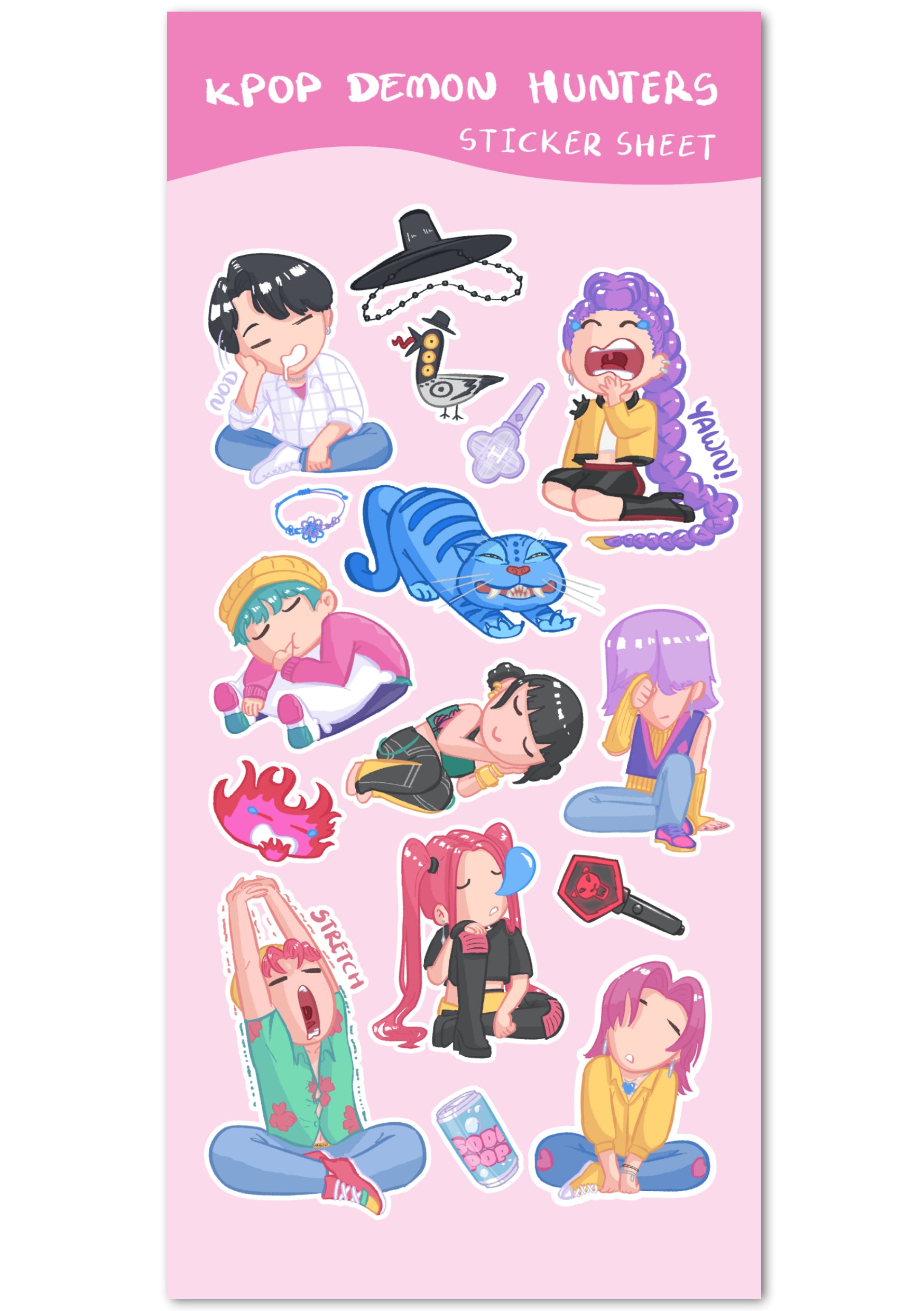 K-Pop Demon Hunters Sticker Sheet
