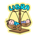 Libra Holographic Sticker | Cute Zodiac Sticker | Water-Resistant 3x3" Vinyl