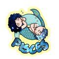Pisces Holographic Sticker | Cute Zodiac Sticker | Water-Resistant 3x3" Vinyl (Copy)
