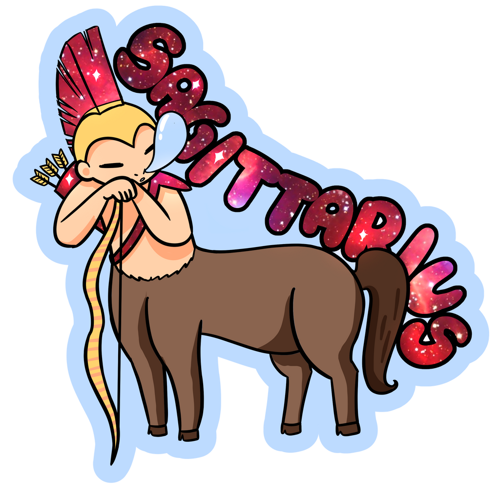 Sagittarius Holographic Sticker | Cute Zodiac Sticker | Water-Resistant 3x3" Vinyl