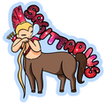 Sagittarius Holographic Sticker | Cute Zodiac Sticker | Water-Resistant 3x3" Vinyl