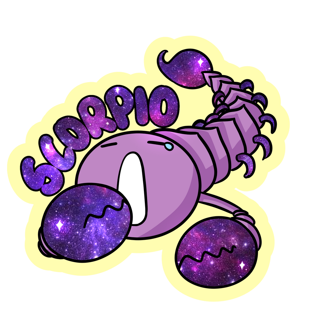 Scorpio Holographic Sticker | Cute Zodiac Sticker | Water-Resistant 3x3" Vinyl