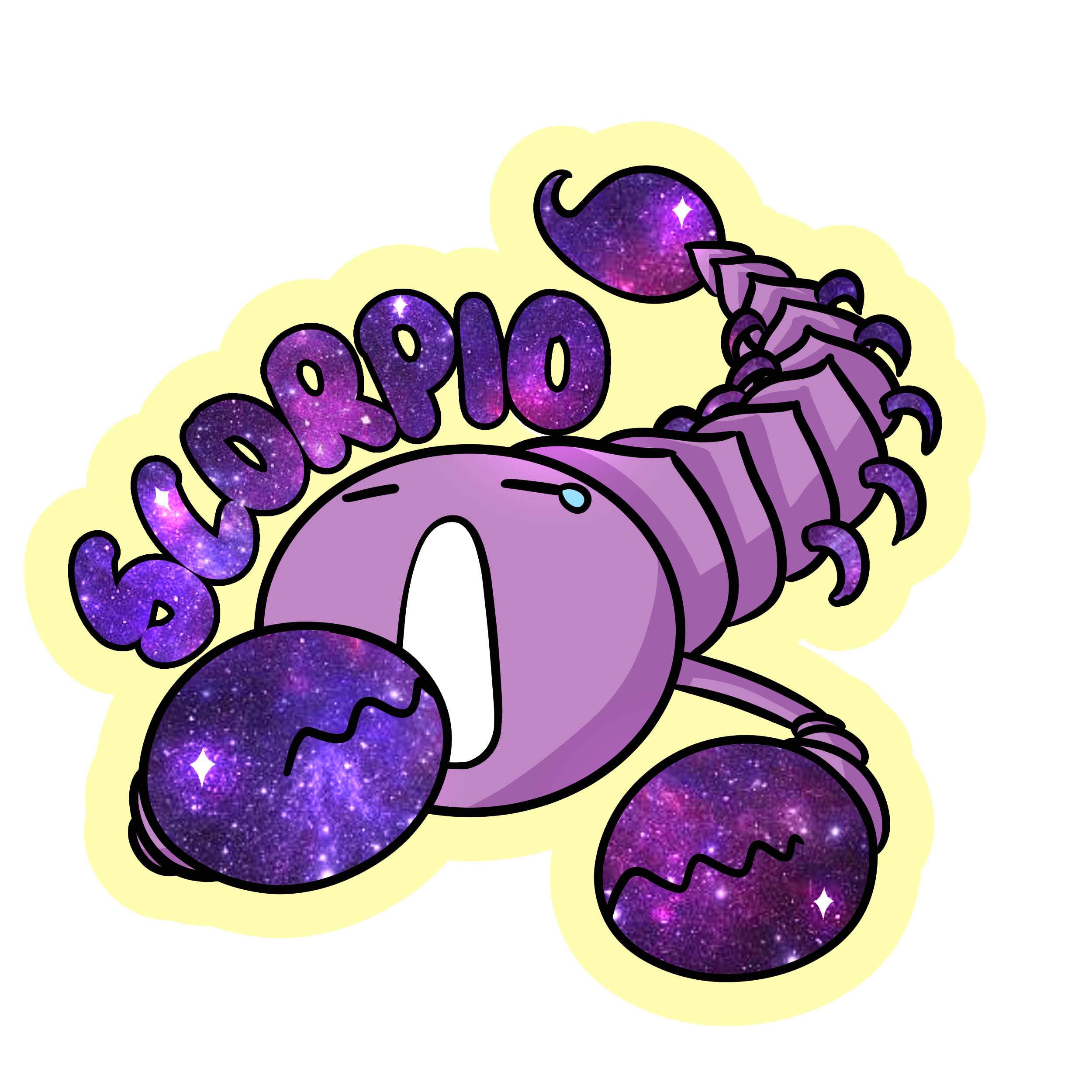 Scorpio Holographic Sticker | Cute Zodiac Sticker | Water-Resistant 3x3" Vinyl