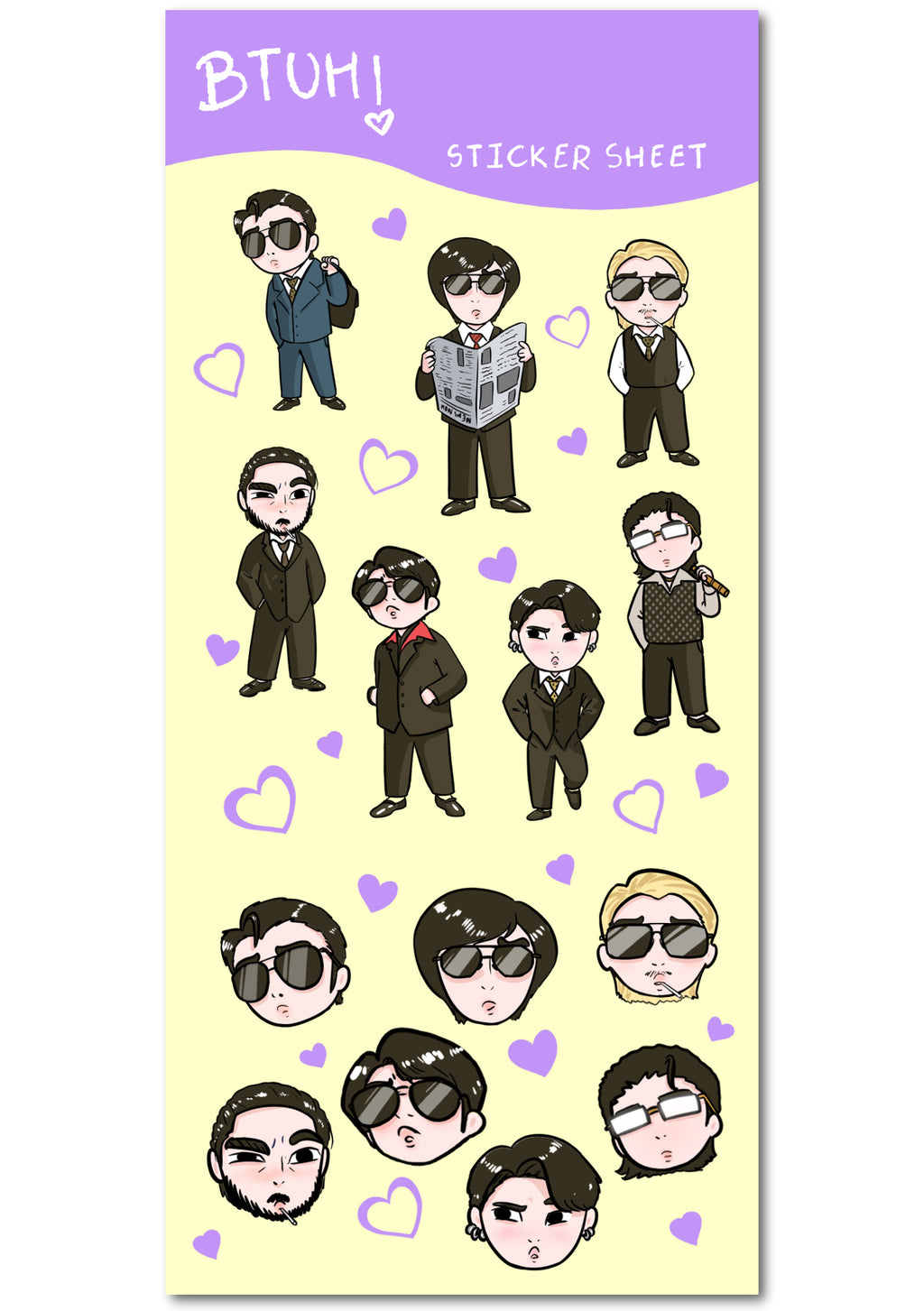 BTS! Sticker Sheet