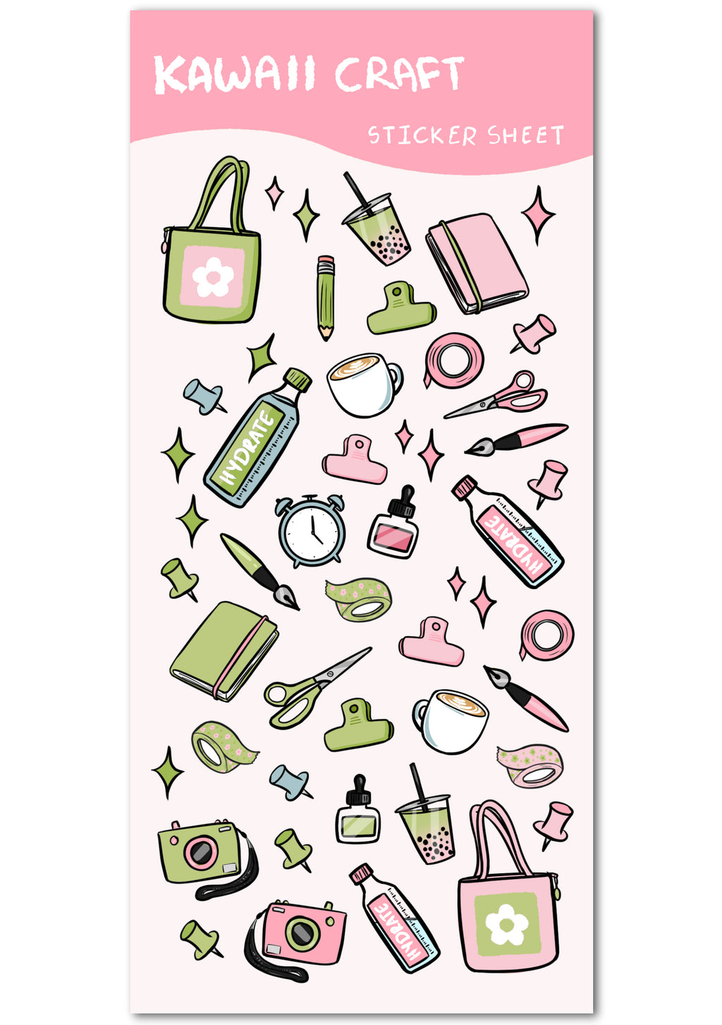 Kawaii Craft Sticker Sheet