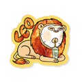 Leo Holographic Sticker | Cute Zodiac Sticker | Water-Resistant 3x3" Vinyl