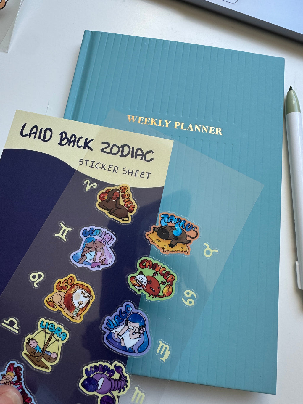 Laid Back Zodiac Sticker Sheet